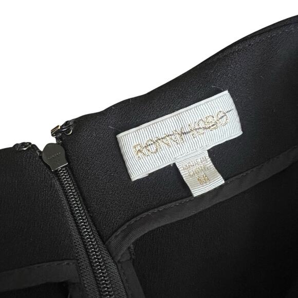 Ronny Kobo Women’s Sero Twist Front Midriff Halter Black Midi Dress Size Medium - Picture 6 of 13